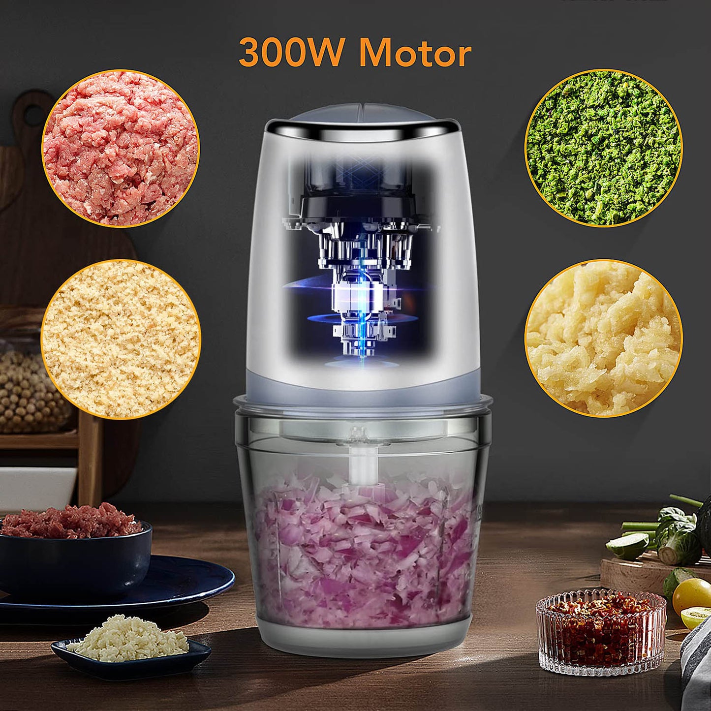 Acekool Blender BC7 - 2.5 Cup Mini Food Chopper