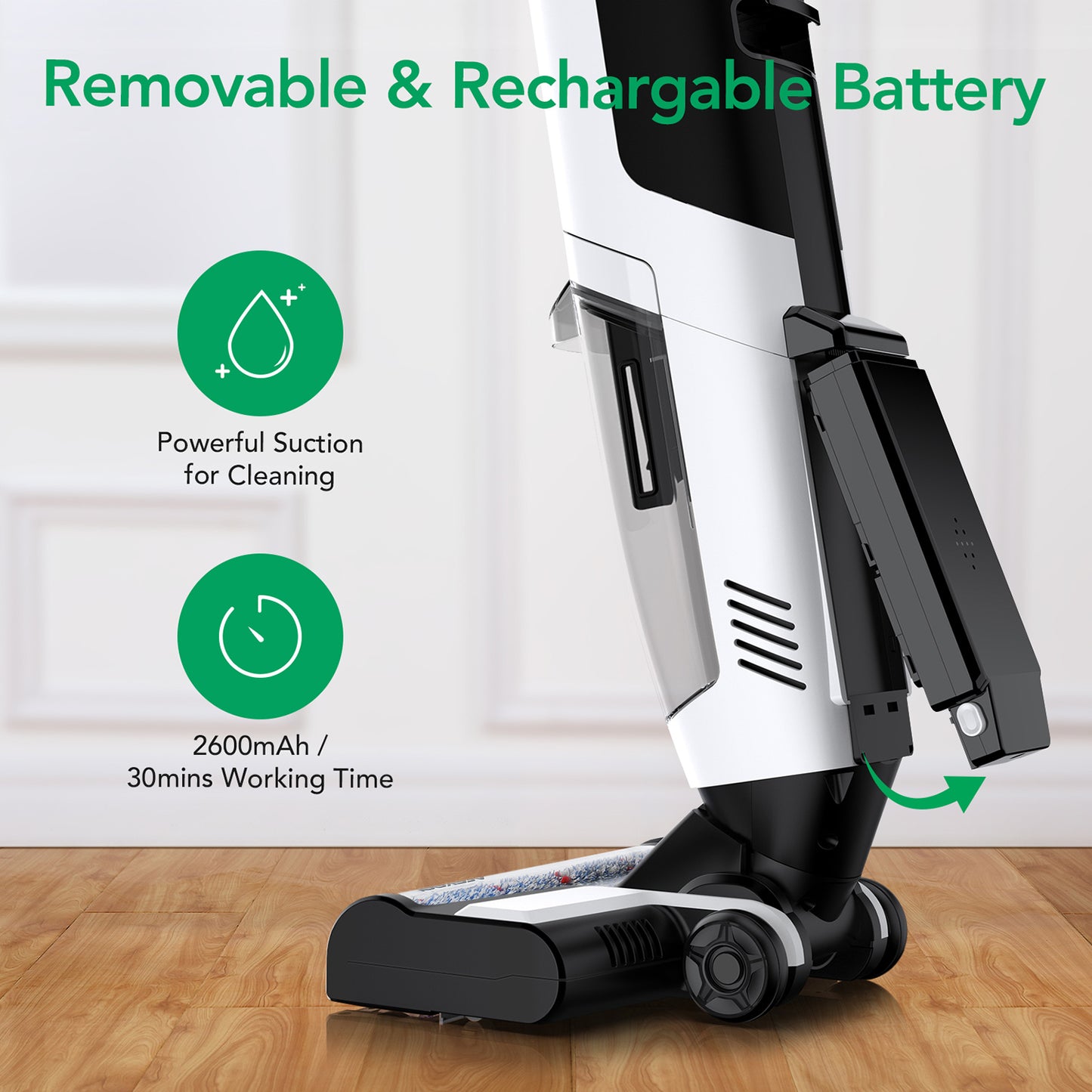 Acekool Vacuum VU1- Cordless Wet Dry Vacuum Cleaner