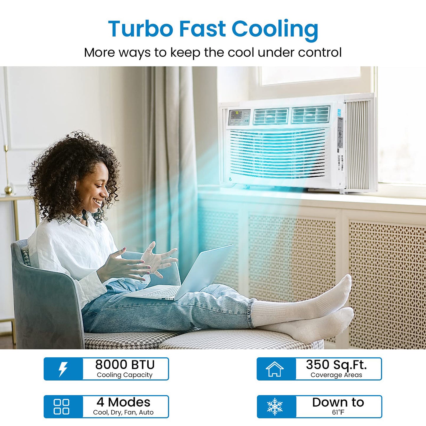 Acekool Air Conditioner CW2 - 8000 BTU Window Air Conditioner