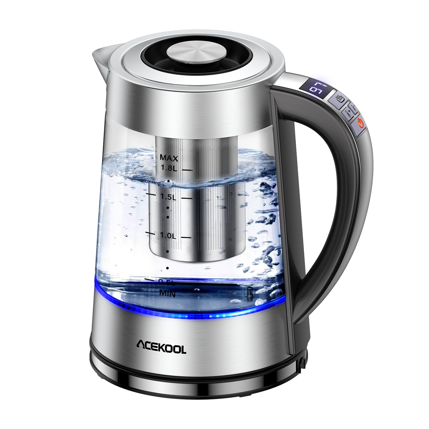 Acekool Kettle KB1  - 1.8L Glass Electric Tea Kettle